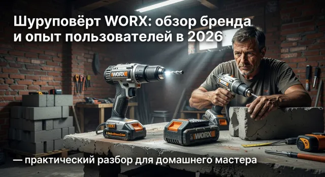 Шуруповёрт WORX: обзор бренда и опыт пользователей в 2026 — практический разбор для домашнего мастера